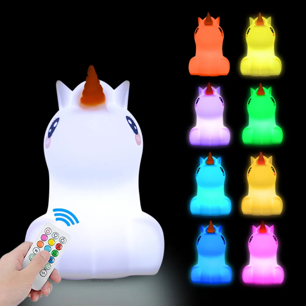 Owl LED Night Light Touch Sensor Remote Control