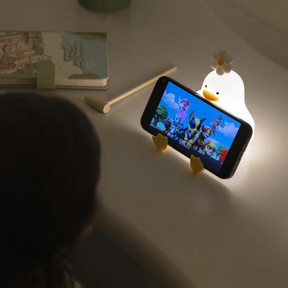 Duck Led Night Light with Flower