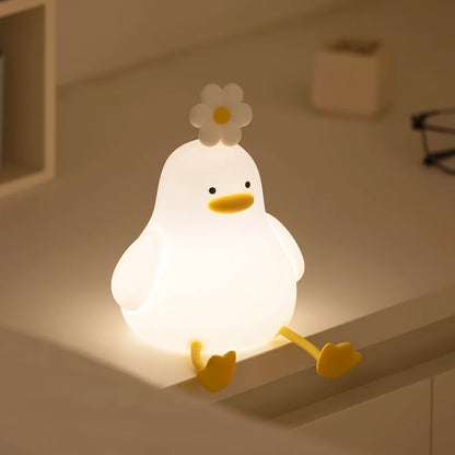 Duck Led Night Light with Flower
